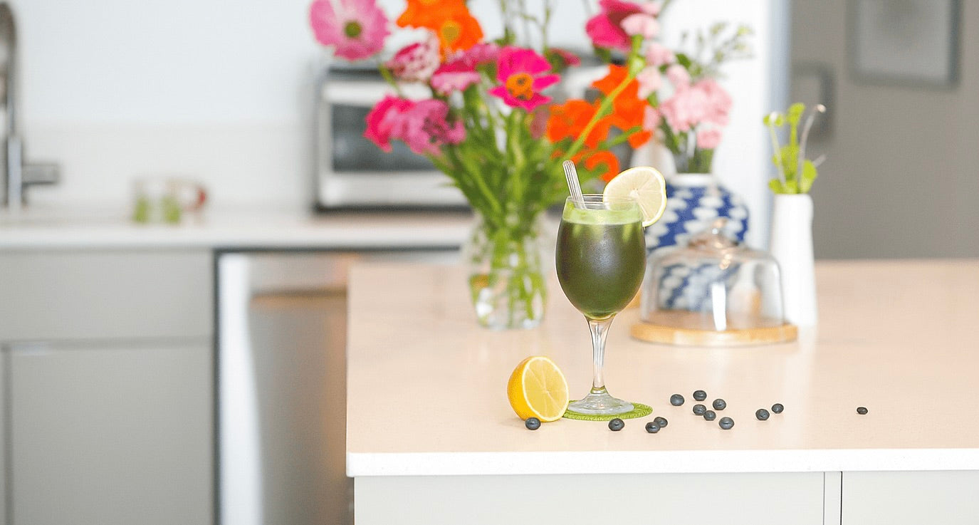 Blueberry Matcha Mocktail