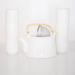 White Teapot Set